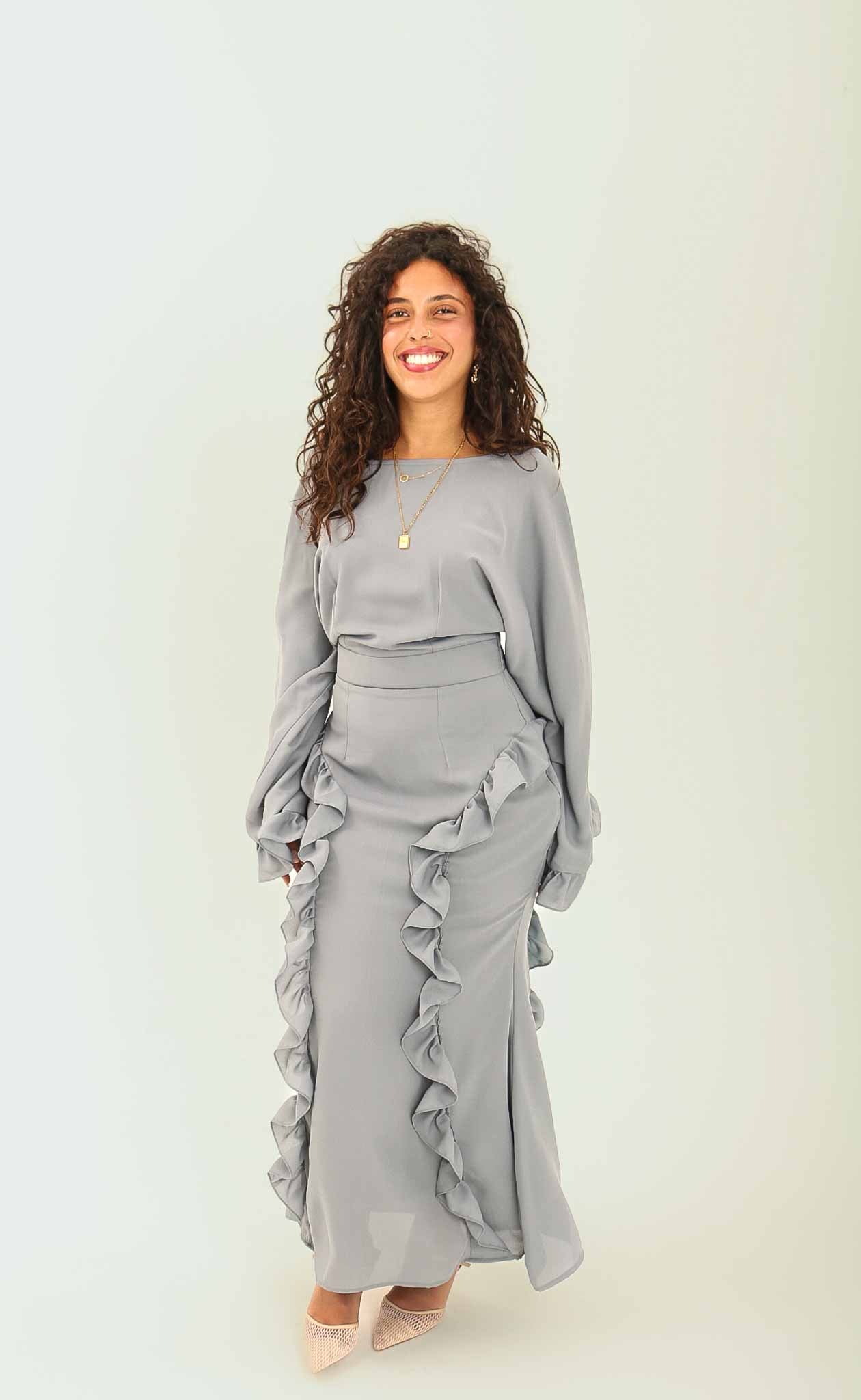 Amber in Gray