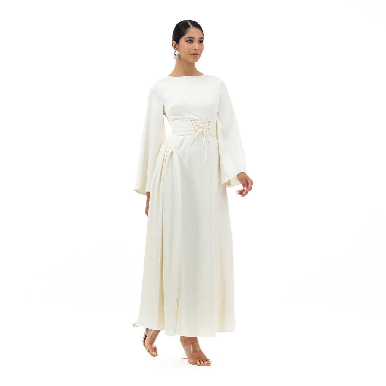 Opal, Neutrals Faux-Corset Maxi Dress