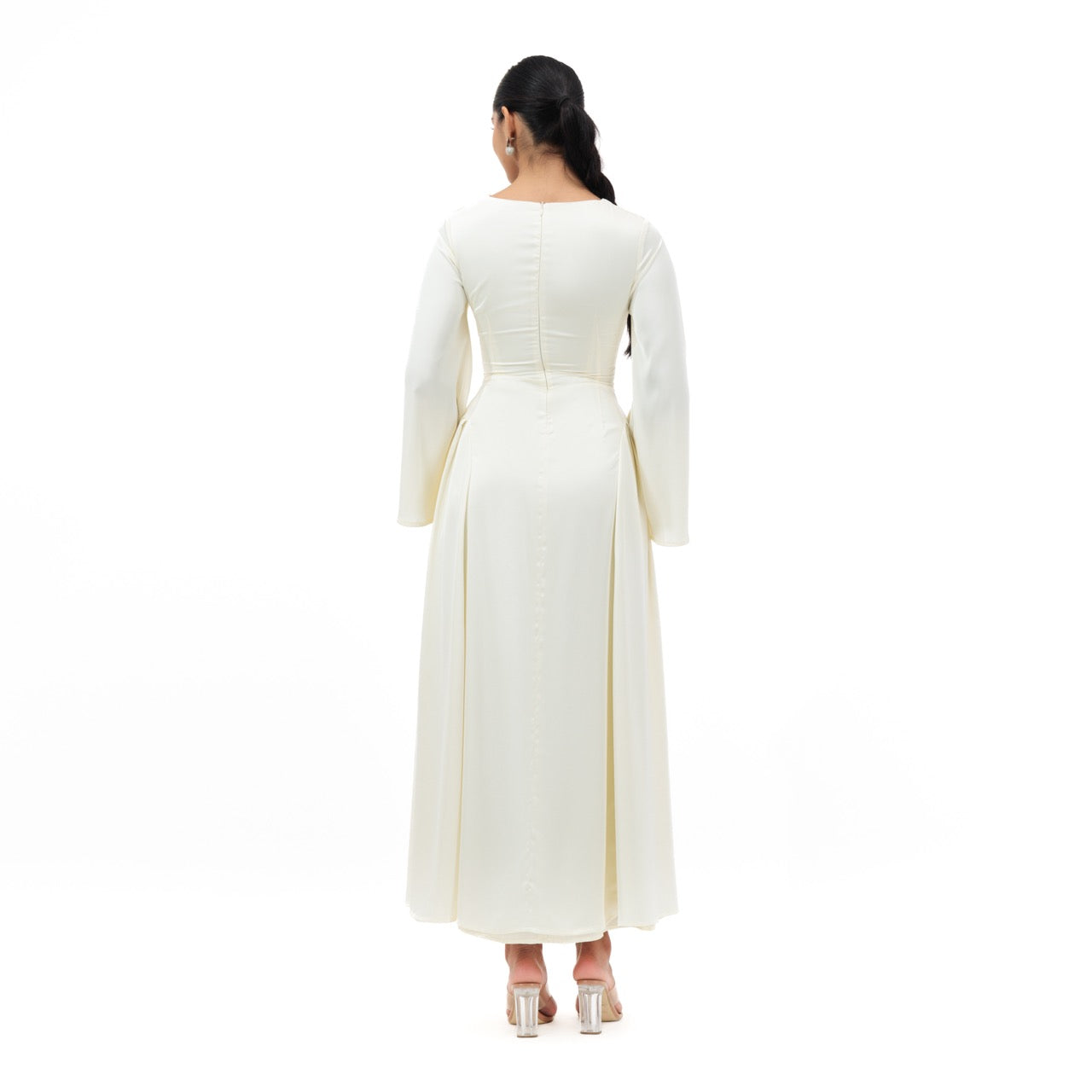Opal, Neutrals Faux-Corset Maxi Dress