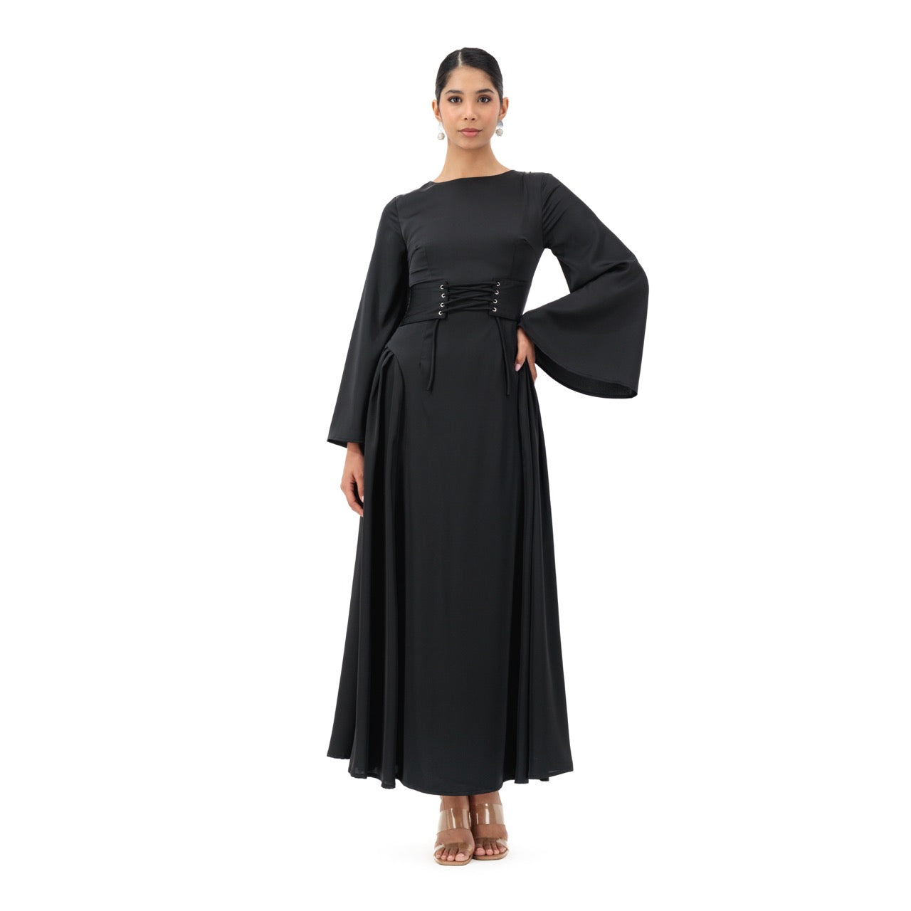 Opal, Neutrals Faux-Corset Maxi Dress