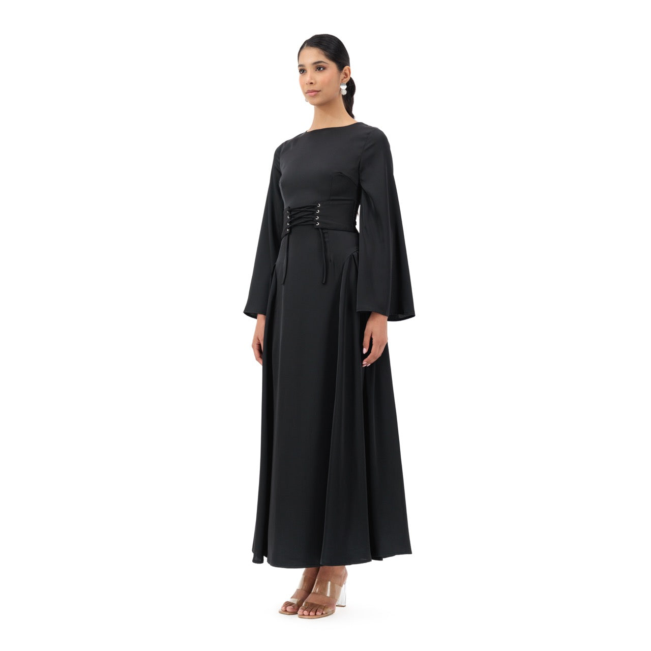 Opal, Neutrals Faux-Corset Maxi Dress