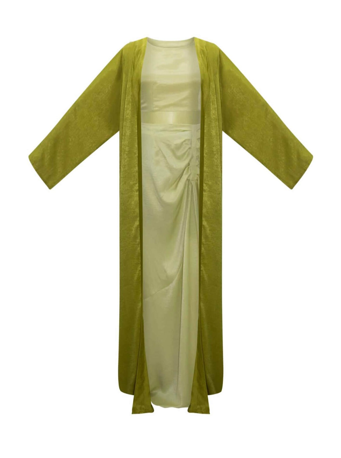 Honey Kimono Two-Piece Set in Lime